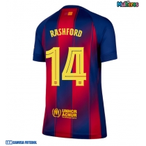 Camisa de Futebol Barcelona Marcus Rashford #14 Equipamento Principal Mulheres 2025-26 Manga Curta